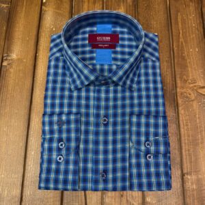 پیراهن رنگ سبز چهارخانه guess پارچه تایلندی کد ۵۶۱