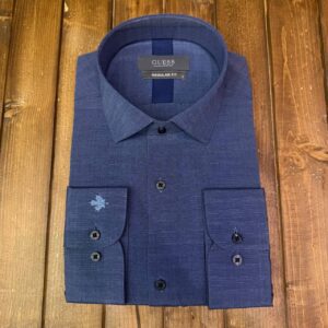 پیراهن رنگ سرمه ای مردانه guess پارچه ۶۰ درصد نخ کد 438