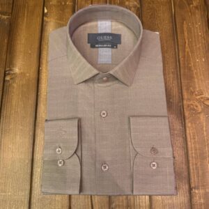 پیراهن رنگ نسکافه ای مردانه guess پارچه ۶۰ درصد نخ کد 438