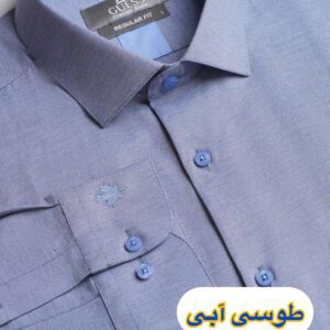 پیراهن طوسی آبی GUESS پارچه فلورا ترک کد 47487 W